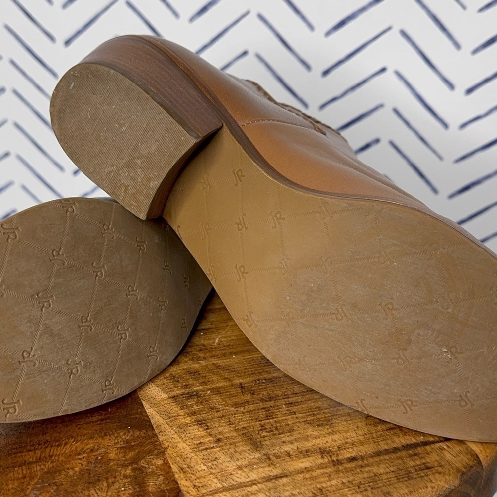 Jack Rogers Sadie leather Ankle Booties Boho Camel Brown Tan size 8 - Picture 8 of 12